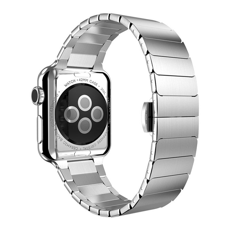 For Apple Watch Series 8 7 41mm Stainless Steel Watch Band Metal Strap Replacement with Butterfly Buckle For Apple Watch Series 8 7 41mm Stainless Steel Watch Band Metal Strap Replacement with Butterfly Buckle